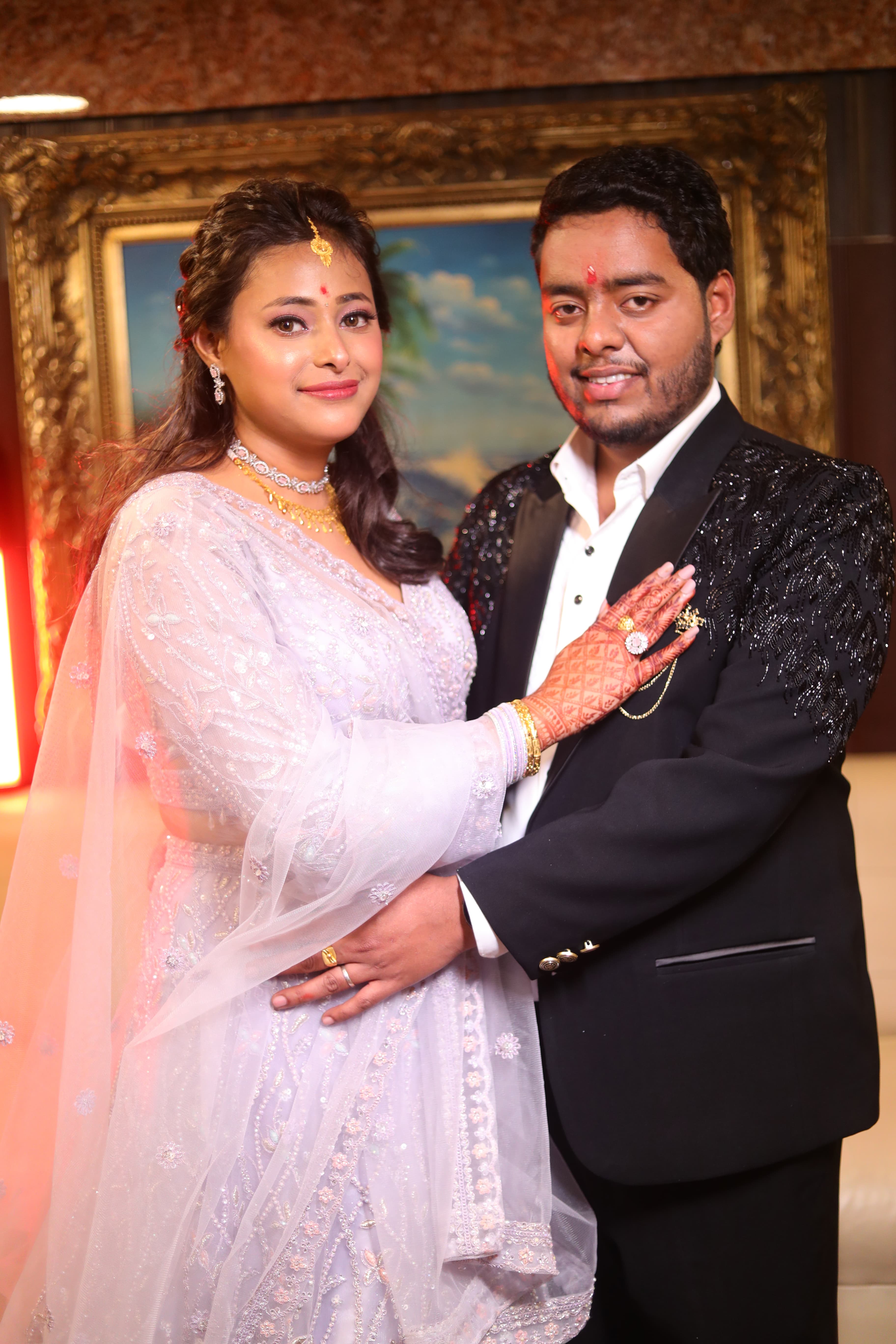 Amolak and Sakshi floral bridal