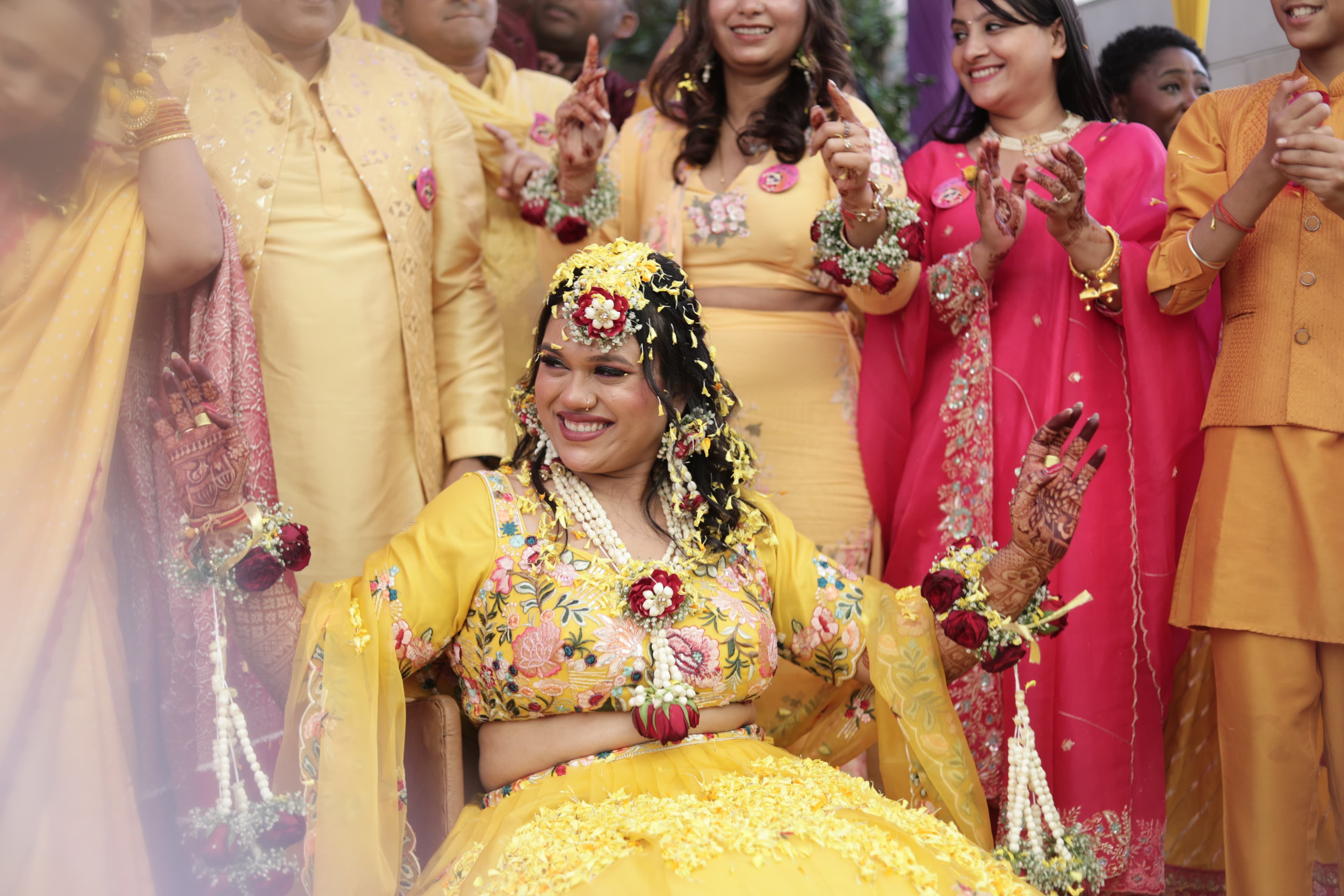 Haldi bride celebration