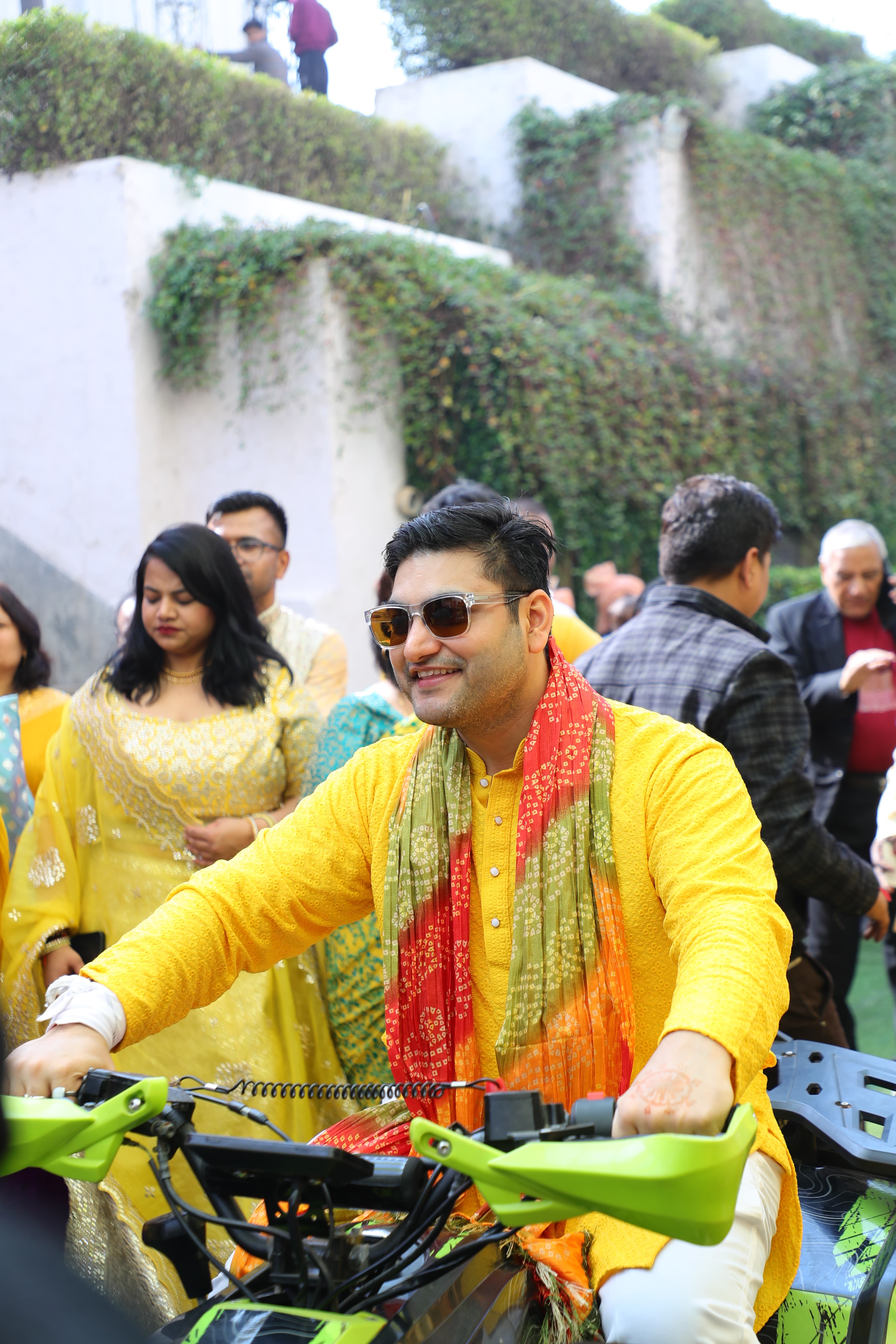 Haldi candid moment