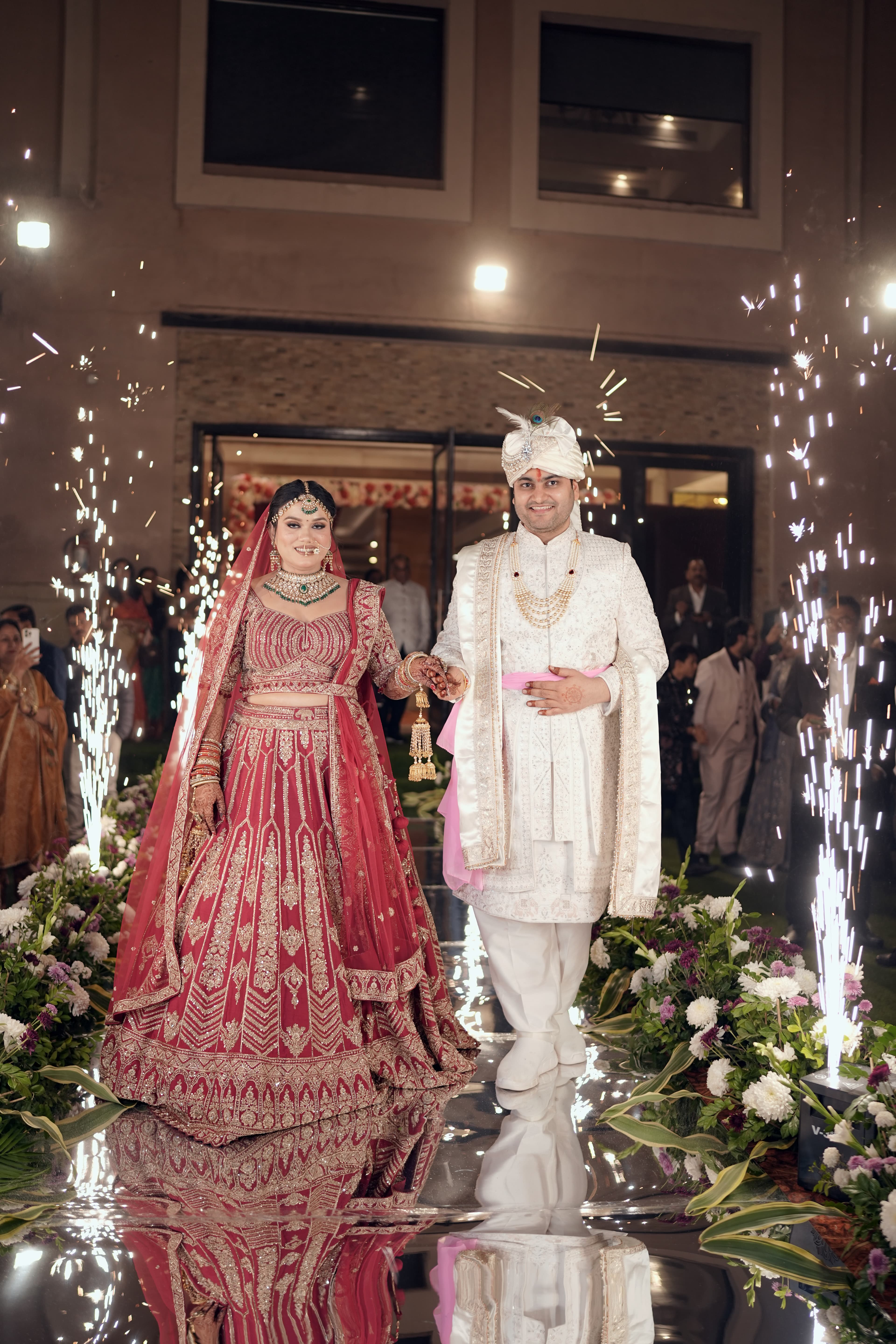 Wedding couple moment